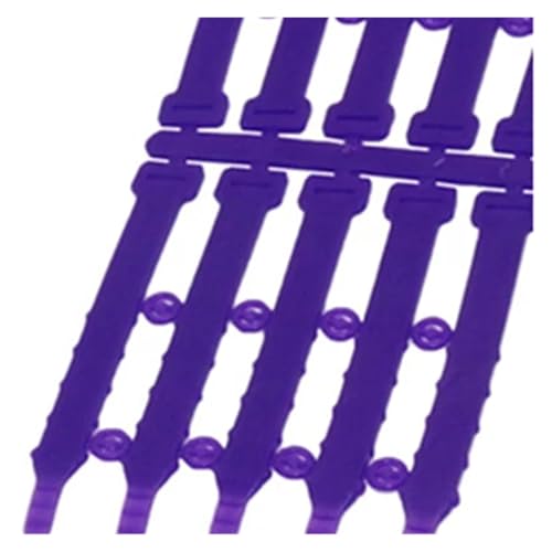 200 Pcs Farm Animal Foot Ring Chicken Quail Pigeon 5 Colors Pet Bird Soft Quality PVC(Purple) - color: PURPLE
