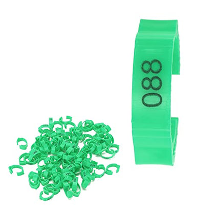 100Pcs Colorful Plastic Chicken Leg Buckle Rings, Retractable Poultry Identification Bands for Chicken Duck Bird, Safe and Material for Poultry Feeding Supplies (Green (100 Pieces per Pack)) - color: Green (100 pieces per pack)
