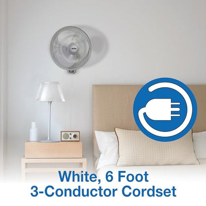 Air King 9016 Commercial Grade Oscillating Wall Mount Fan, 16-Inch - size: 16 inch, style: Classic