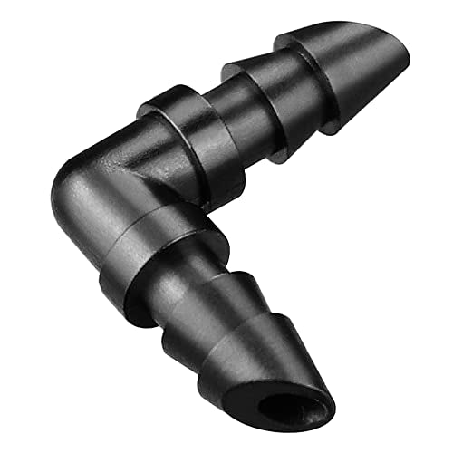 Gardrip Drip Irrigation Elbow Fittings：50 Pieces Barbed Elbow Irrigation Parts with Sharp End Fits for 1/4 Inch Irrigation Tubing Drip Line Elbow Connectors for Garden Lawn Irrigation System - color: Elbow-50P