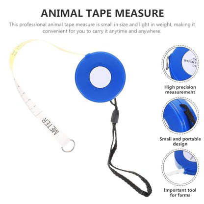 DOITOOL Professional Animal Measuring Tape for Goats Horses Cattle and Pigs Tearproof Retractable Weight Tape with Markings for Accurate Livestock Measurement Farms