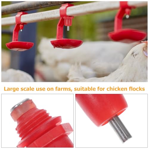 20pcs Automatic Poultry Waterer Nipples for Chicken Bucket Spring Head Chicken Drinking Water Equipment Replacement Waterer Nipples for Agricultural and Livestock Use