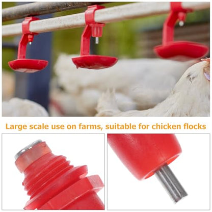 20pcs Automatic Poultry Waterer Nipples for Chicken Bucket Spring Head Chicken Drinking Water Equipment Replacement Waterer Nipples for Agricultural and Livestock Use