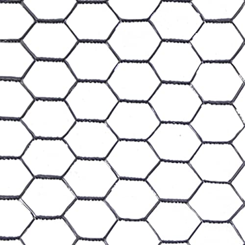 Acorn International PN14875 1"X48"X75' Poultry Netting, 4' Wide X 75' Long, Silver - size: 4' Wide X 75' Long, style: 1" Hexagon Pattern