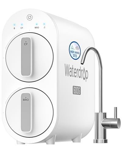 Waterdrop G2P600 Under Sink RO System, 600 GPD Tankless RO Water Filtration | 7 Stage RO Water Filtration, NSF/ANSI 372 Certified, 2:1 Pure to Drain, TDS Reduction, Under Sink Reverse Osmosis System - size: 600 GPD