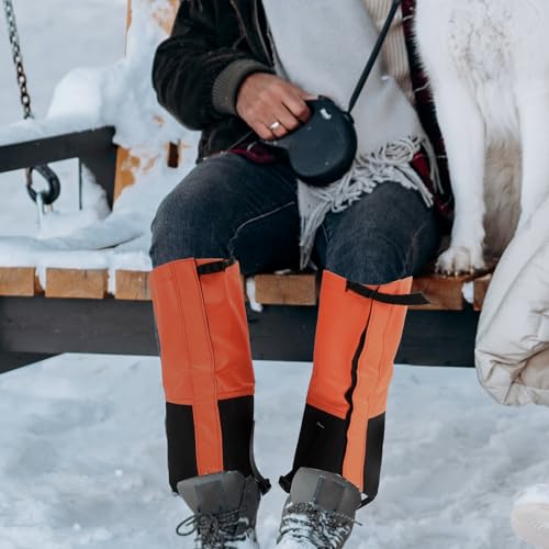 BESPORTBLE Windproof Tear-Resistant Hiking Leg Gaiters for Men Calf Covers with Buckle Strap Snow Outdoor Protection for Backpacking Running Climbing Biking Gardening