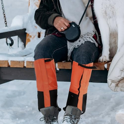 BESPORTBLE Windproof Tear-Resistant Hiking Leg Gaiters for Men Calf Covers with Buckle Strap Snow Outdoor Protection for Backpacking Running Climbing Biking Gardening