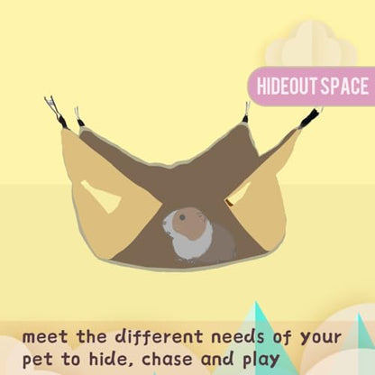 EAEDMY Ferret Rat Hammock Tunnel Toys Cage Accessories, Guinea Pig Hideout Tunnel, Warm Bed for Rat Ferret Guinea Pig Sleep Hide and Play (3.Hammock) - color: 3.Hammock