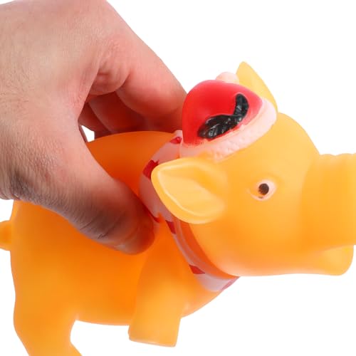 UPKOCH Squeaky Pig Dog for Dogs Chew for Teething and Training Interactive Pet for Indoor Play and Dental Health Safe Non-Toxic Material Fun Reward