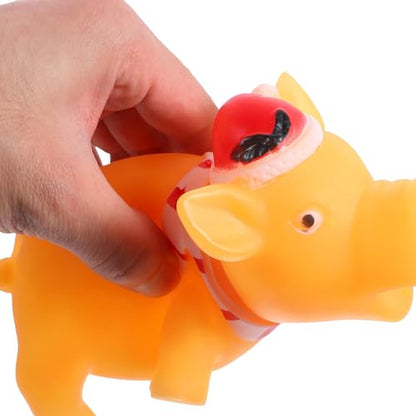 UPKOCH Squeaky Pig Dog for Dogs Chew for Teething and Training Interactive Pet for Indoor Play and Dental Health Safe Non-Toxic Material Fun Reward