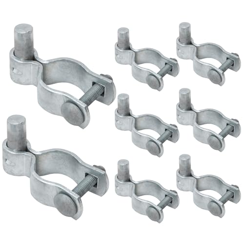 VIVIDA 1-5/8" Chain Link Gate Hinge, Galvanized Male Post Hinge, for 1-5/8" OD Post, Chain Link Fence Hardware, 8 PCS - size: 1-5/8" (8 PCS)
