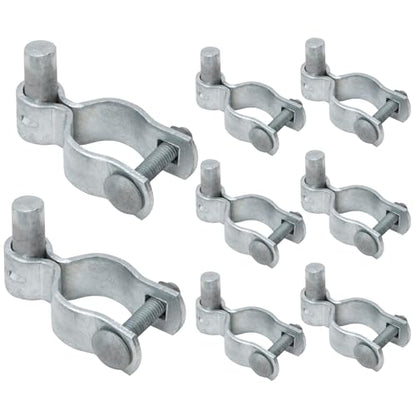 VIVIDA 1-5/8" Chain Link Gate Hinge, Galvanized Male Post Hinge, for 1-5/8" OD Post, Chain Link Fence Hardware, 8 PCS - size: 1-5/8" (8 PCS)
