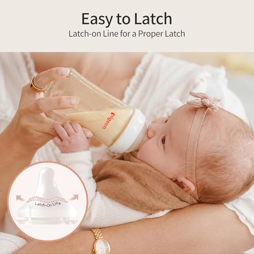 Pigeon PPSU Nursing Baby Bottle Wide Neck, Anti-Colic, Streamlined Body, Natural Feel, Easy to Clean, 5 Oz (Pack of 2), Includes 2pcs SS Nipples (0m+) - color: 5.4Oz, 2 Packs