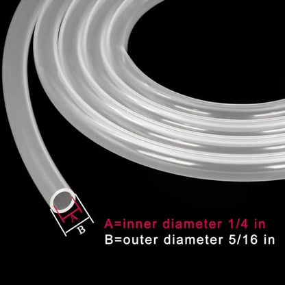 Silicone Tubing 1/4"ID - 10ft Food Grade Hose Pure Silicon Tube | 1/4" ID x 5/16" OD Flexible High /Low Temp Silicone Tubing for Home Brewing Wine Making Food Safe (9.84ft Length) - size: 1/4” ID x 5/16" OD, style: 10 ft