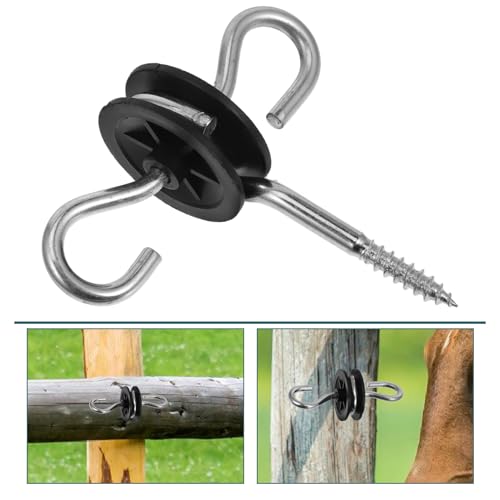 POPETPOP 4pcs Fence Kit Accessories Gate Handles Insulators Conductive Spring for Farm Garden
