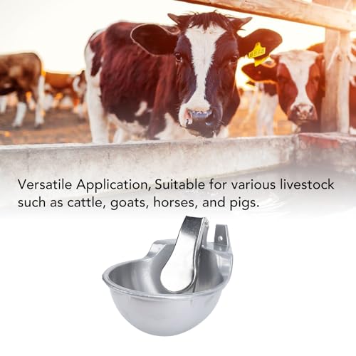 Automatic Livestock Water Bowl Water Trough Waterer Kit Heavy Duty Alloy Easy Installation with Rust Proof Float Valve for Cattle Goat Horse