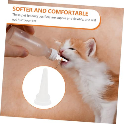 40Pcs PET Nurser Bottle Nipples Silicone PET Feeding Teats for Rabbits and Chinchillas Sturdy Chew-Resistant Accessories for Animal Feeding