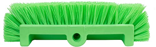 SPARTA Multi-Level Tile Scrub Brush 12" Wide Brush Head, Heavy-Duty Tile Cleaning Brush with End Bristles for Commercial Tiles, Tubs and Floor, Plastic, 12 Inches, Lime - color: Lime