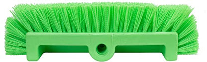 SPARTA Multi-Level Tile Scrub Brush 12" Wide Brush Head, Heavy-Duty Tile Cleaning Brush with End Bristles for Commercial Tiles, Tubs and Floor, Plastic, 12 Inches, Lime - color: Lime