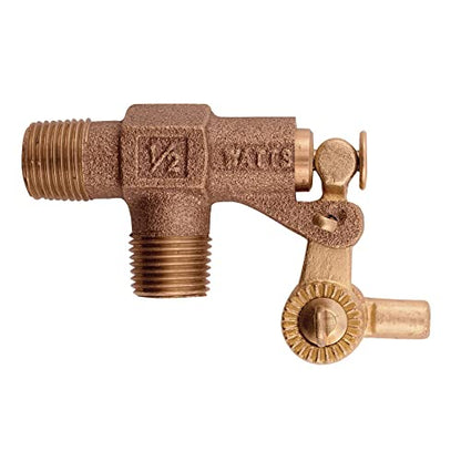 Watts ST500 Series 1/2" Bronze Standard Duty Float Valve, Male NPT Inlet & Outlet, Machined Flange, Serrated Arms, Replaceable Seals, Pivot Arm & Plunger Assembly, Max Working Temperature 180° F - size: 1/2 Inch, style: Male NPT Threaded Inlet