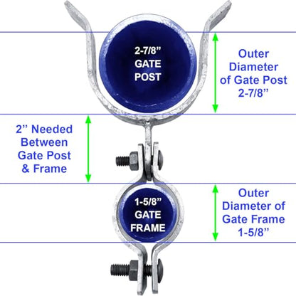 1-5/8" x 2-7/8" Galvanized Chain Link Fork Latch for Gates with Padlock Hole - Case of 25 - size: 1-5/8" X 2-7/8" - Case