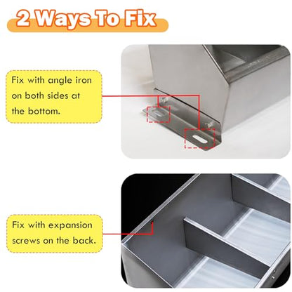 Livestock Feeder Trough with Sloped Opening for Easy Feeding, Separated Design for Pigs Calves Sheep - size: L 1.5m/4.9' 5 bit