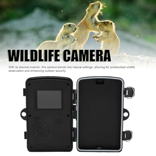 Wildlife Camera, 12MP 1080P Motion Activated Outdoor Security Camera with 2 Inch Screen IP56 Water Proof, for Wildlife Monitoring Construction Site