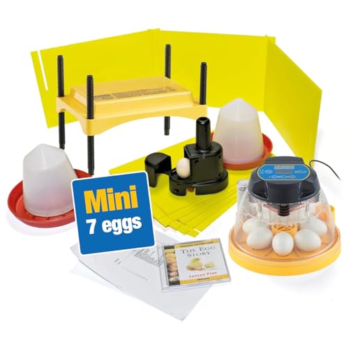 Brinsea Mini II Advance Egg Incubator Classroom Kit Brooder Pack for Students with Lesson Plan, Egg Scope, EcoGlow Brooder, Plastic Chick Enclosure, Feeder and Drinker for Hatching Chicks, Ducklings - size: Classroom Kit, 7 Eggs