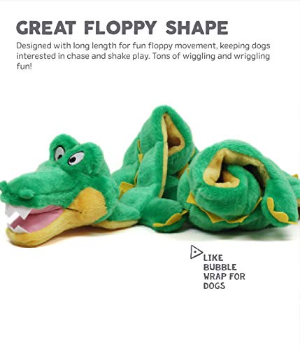 Outward Hound Squeaker Matz Plush Gator Dog Toy, XL - size: X Large (Pack of 1)