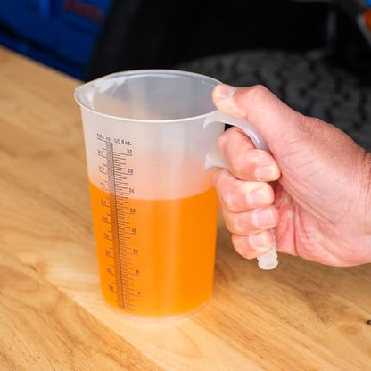 32oz (1 Quart) Measure Pitcher with Convenient Conversion Chart – Extra Strong Food Grade – Great for Cooking, Home Hobbies, Shop Oil and Fluids, Spa Chemicals with High Chemical Resistance by Turnah - size: 32oz