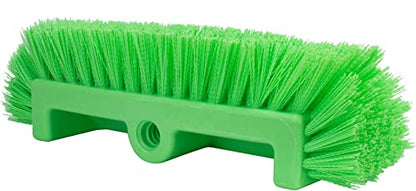 SPARTA Multi-Level Tile Scrub Brush 12" Wide Brush Head, Heavy-Duty Tile Cleaning Brush with End Bristles for Commercial Tiles, Tubs and Floor, Plastic, 12 Inches, Lime - color: Lime