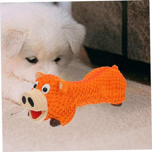 POPETPOP Pet Chewing Toy Interactive Molar Plaything for Dogs and Squeaky Pig Design for Boredom Relief and Training Fun