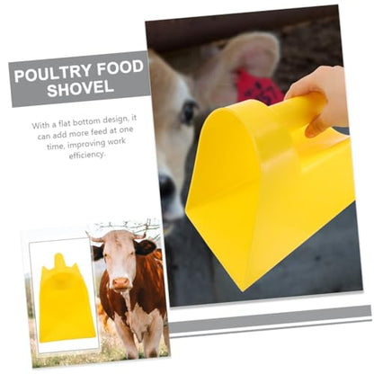Mikikit 4pcs Shovel for Livestock Ergonomic Handle Poultry Feeding Scoop for Farm and Garden Use