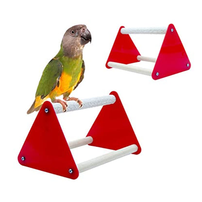 2Pcs Chick Perch Parrot Stand Safe Chicken Triangle Ladder Happy Baby Chicken Toy Coop Accessories
