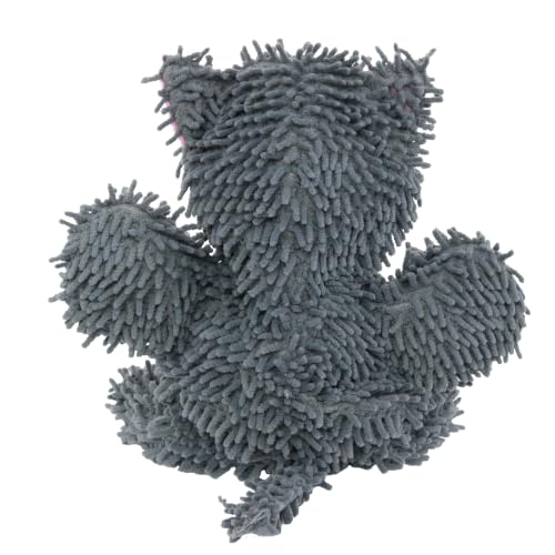 MIGHTY Tuffy 2 Pack Microfiber Medium Ball Cat Dog Toy | Ultra Durable Plush Toy with Multiple Layers & Reinforced Seams , Washable and Floats , Mighty® Construction - color: 2PK Grey Cat