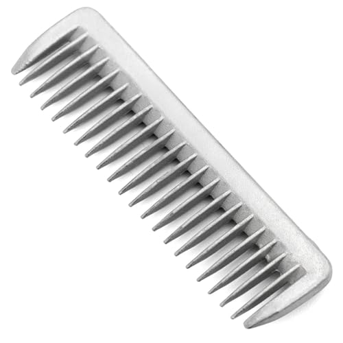 Jeffers Equine Aluminum Pulling Comb – Lightweight Mane & Tail Grooming Comb for Horses – Detangling, Thinning, Equestrian Grooming Tool for Barn, Travel, Show, Tack Kit, Horse Care, Gifts
