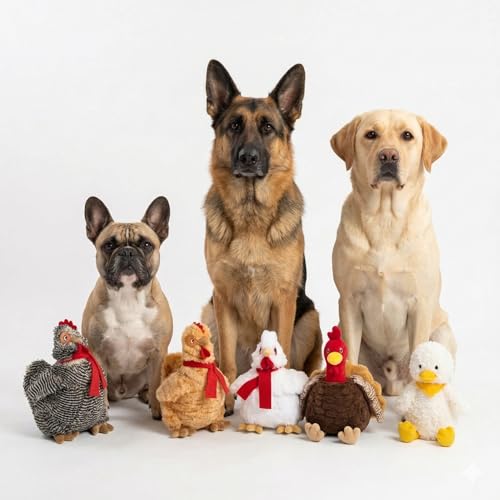 Fuzzl Plush Super Soft Cheeky Chicken - Golden Brown Dog Toy & Comforter – Cuddly Plush with Squeaker, Gentle Dog Toy for Puppies & Small to Medium Dogs - style: Golden Hen