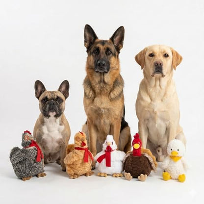 Fuzzl Plush Super Soft Sir Gobbles Turkey Dog Toy & Comforter – Cuddly Plush with Squeaker, Gentle Dog Toy for Puppies & Small, Medium & Large Dogs - style: Sir Gobbles