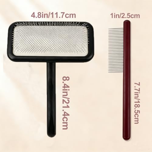 Sheepskin Wool Brush - Carpet Rake Tool for Pet Hair Removal and Household Fabric Care（Black） - color: Black