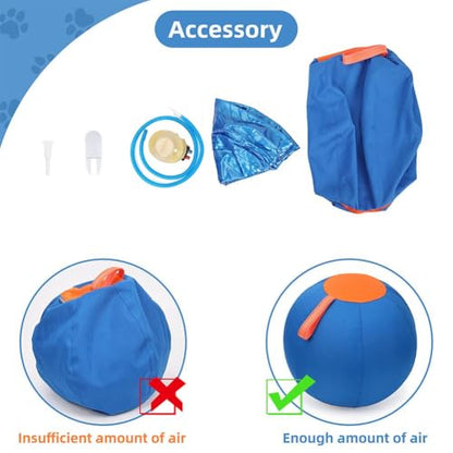 18" Giant Herding Ball Dogs, Inflatable Durable Tear-Resistant Calming Big Jumbo Ball for Dogs Horses Sheeps Pet Play & Exercis, Entertainment, Fun, Training Outdoor (Blue) - color: Blue