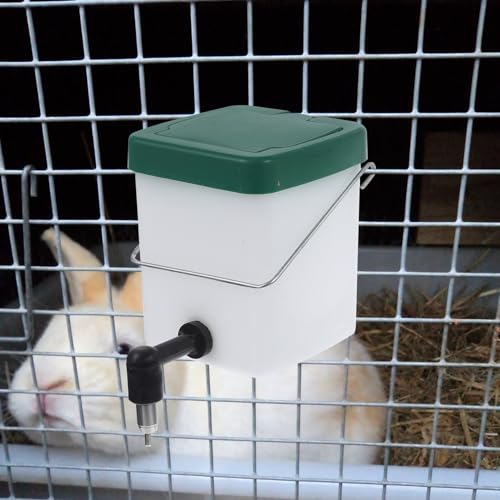 2Pcs Rabbit Water Dispenser Automatic Hanging Bunny Waterer with Hook Design Safe and Easy to Install Drinking Equipment for Rabbits and Guinea Pigs Cage
