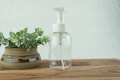 Plastic Clear 10oz Foam Soap Spray Bottle: 12 pack - Empty Spray Bottles - Clear Refillable Container for Water, Essential Oils, Hair, Adjustable Head Sprayer and Stream - size: 10 oz 12 PACK