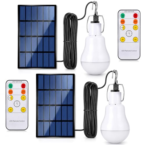 Chicken Coop Light with Timer, Dusk to Dawn Rechargeable Solar Light Bulbs for Indoor Home, Outdoor Camping Lamps for Tent, LED Solar Lights for Shed Night, Emergency Power Outage, Outside - style: Dusk to Dawn with Timer