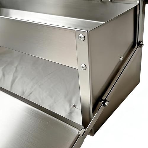 Treadle Feeder for Chickens - Rainproof Trough with Lid,Automatic Treadle Chicken Feeder - for Garden Farm Coop Outdoor Habitat Enclosure Backyard