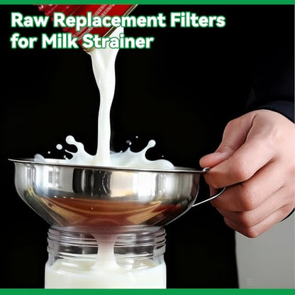 Hahafelt 600 Pack Milk Filter Discs Quick Flow Non-gauze Small 4-9/16" Od Replacement Filters Disks for Raw Milk Strainer 200 Discs Per Box