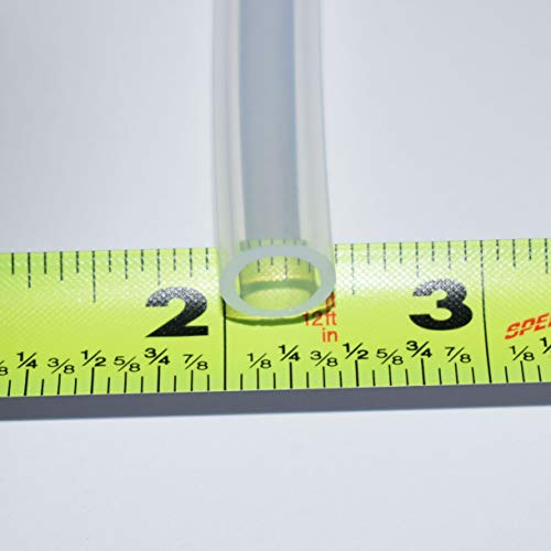 Ultra Clear Platinum Silicone Tubing - Food & Medical Grade - High Temp Hose (25 Feet, 5/16" ID x 7/16" OD) - size: 5/16" ID x 7/16" OD