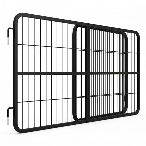Secure Low Profile Horse Stall Gate, Livestock Gate with Hook Pin Mounting Hardware Kit, Stall Guards for Horses for Barn, Training and Quarantine
