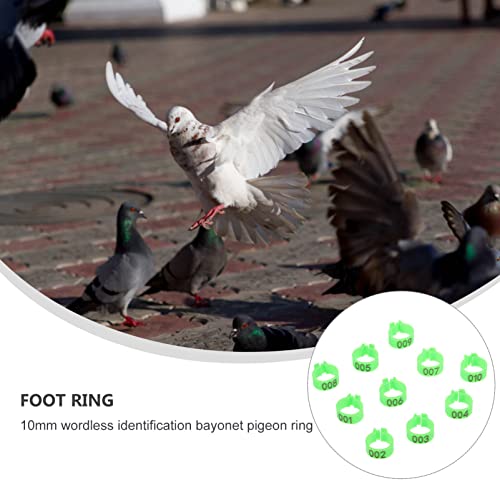 iplusmile Numbered Pigeon Leg Bands 100Pcs Lightweight Bird Foot Rings for Poultry Identification Clip-on Rings for Small Birds Chickens and Pigeons