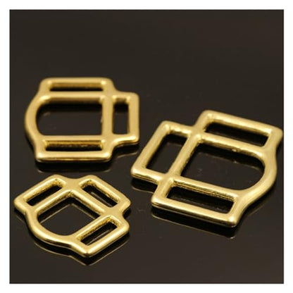 Solid Brass Horse Halter Square 3-Sided Halter Bridle Buckles Equestrian Equipment Leather Craft DIY Accessory(Size:16mm) - size: 16mm