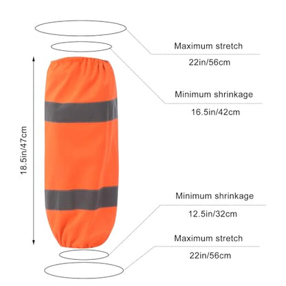 A-SAFETY unisex-adult Class E Two-tone Mesh Leg Gaiters - color: Kint Orange